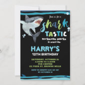 Shark-tastic verjaardagsfeestje Shark Boys Pool Pa Kaart (Voorkant)