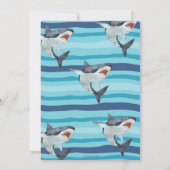 Shark-tastic verjaardagsfeestje Shark Boys Pool Pa Kaart (Achterkant)