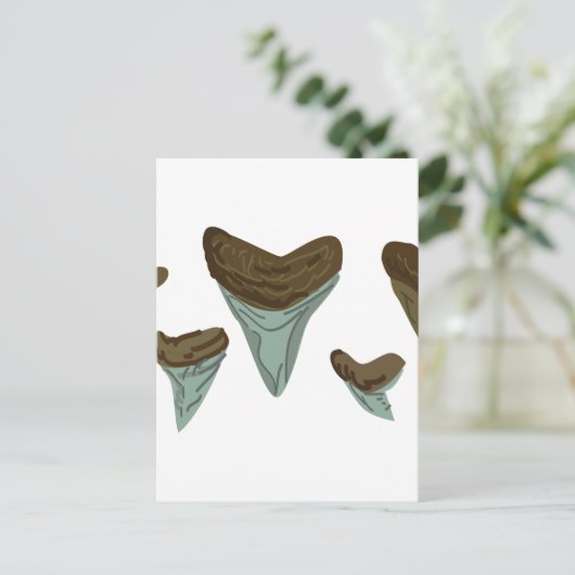 Shark Teeth Briefkaart (Staand voorkant)