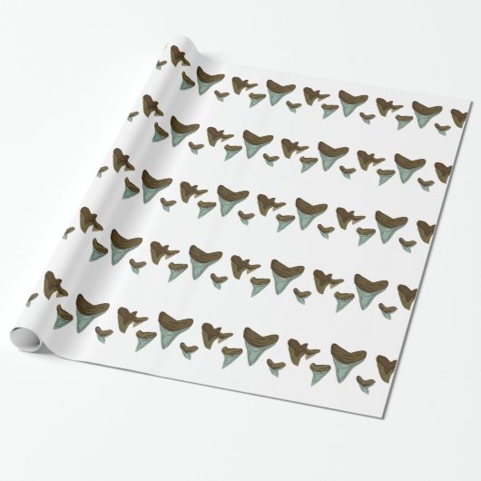 Shark Teeth Cadeaupapier (Uitgerold)