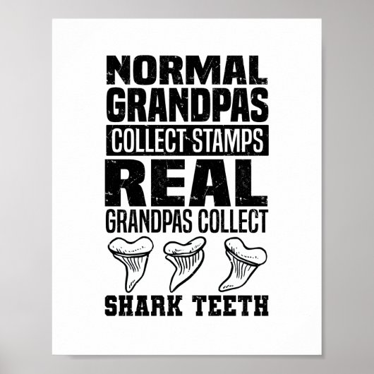 Shark Teeth Collector Gifts | Shark Tooth Hobby Poster (Voorkant)