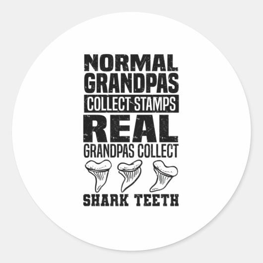 Shark Teeth Collector Gifts | Shark Tooth Hobby Ronde Sticker (Voorkant)