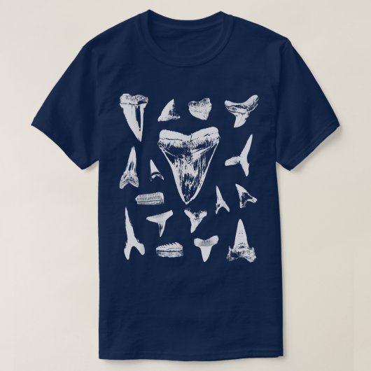 Shark Teeth Fossil Collector Tooth Hunter Geology T-shirt (Design voorkant)
