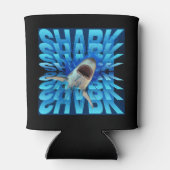 Shark Text Effect Typografie Blikjeskoeler (Achterkant)