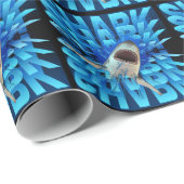 Shark Text Effect Typografie Cadeaupapier (Rol Hoek)