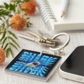 Shark Text Effect Typografie Sleutelhanger (Voorkant Rechts)