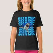 Shark Text Effect Typografie T-shirt (Voorkant)