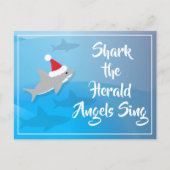 Shark the Herald Angels Zing Briefkaart (Voorkant)