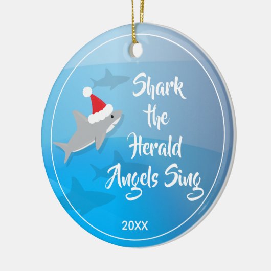 Shark the Herald Angels Zing Keramisch Ornament (Links)