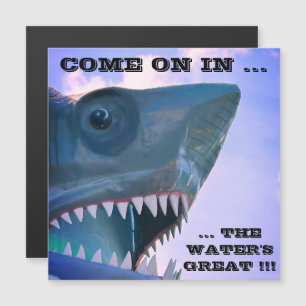 SHARK THE WATER'S GROTE CRUISEDEURMAGNEET MAGNETISCHE UITNODIGING