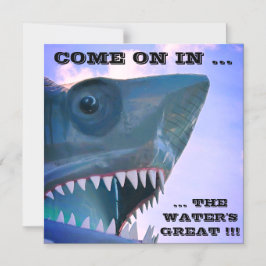 SHARK THE WATER'S GROTE CRUISEDEURMAGNEET MAGNETISCHE UITNODIGING