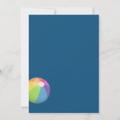 Shark Thed Summer Pool Birthday Party Kaart (Achterkant)