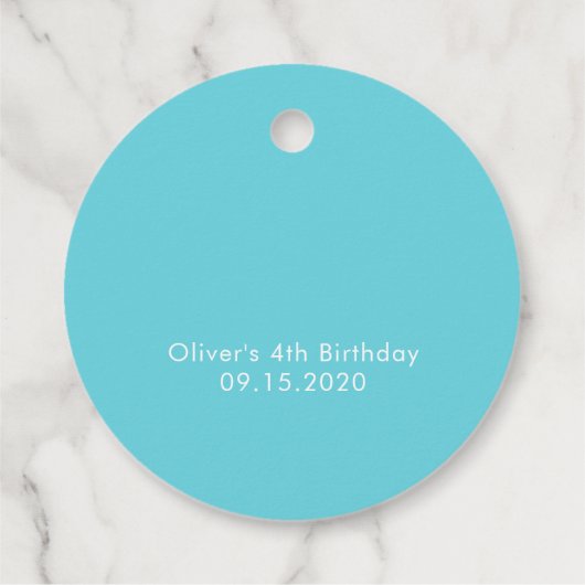 Shark Theme Birthday Party Bedankjes Labels (Achterkant)