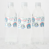 Shark Theme Fintastic Kids Birthday Waterfles Etiket (Flessen)