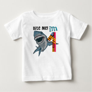 Shark Theme First Birthday Kinder T-Shirt