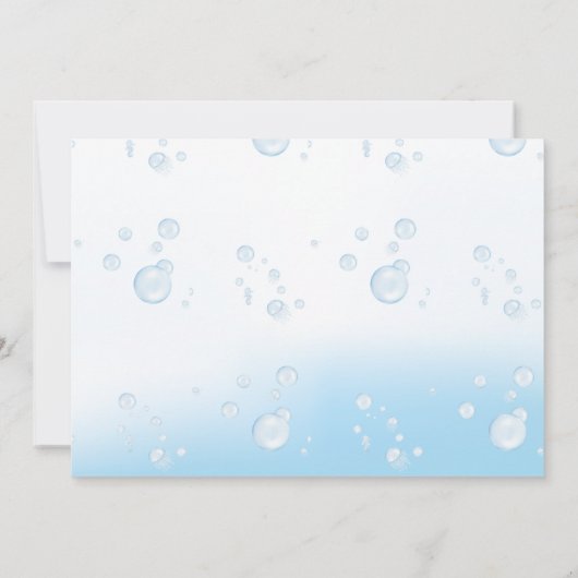 Shark Theme Kinderen Birthday Party Bedankkaart (Achterkant)