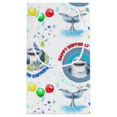 Shark Theme Kinderen Birthday Party Klein Cadeauzakje (Achterkant)