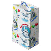 Shark Theme Kinderen Birthday Party Klein Cadeauzakje (Achterkant Gekanteld)