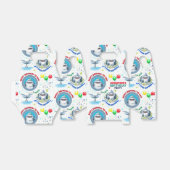 Shark Theme Kinderen van Birthday Bedankdoosjes (Uitgevouwen)
