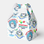 Shark Theme Kinderen van Birthday Bedankdoosjes (Voorkant Zijde)