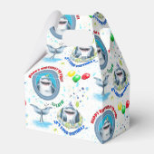 Shark Theme Kinderen van Birthday Bedankdoosjes (Achterkant)