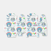 Shark Theme Kinderen van Birthday Bedankdoosjes (Uitgevouwen)