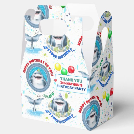 Shark Theme Kinderen van Birthday Bedankdoosjes (Geopend)