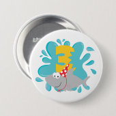 Shark Third Birthday Button (Voorkant /achterkant)