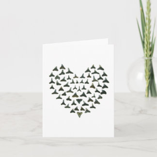 Shark Tooth Heart Notecard Kaart