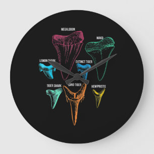 Shark Tooth Hunting - Crazy Shark Gifts Grote Klok