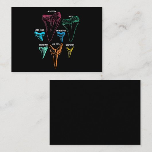 Shark Tooth Hunting - Crazy Shark Gifts Informatiekaartje (Voorkant / Achterkant)
