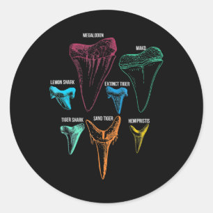 Shark Tooth Hunting - Crazy Shark Gifts Ronde Sticker