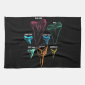 Shark Tooth Hunting - Crazy Shark Gifts Theedoek (Horizontaal)