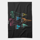 Shark Tooth Hunting - Crazy Shark Gifts Theedoek (Verticaal)