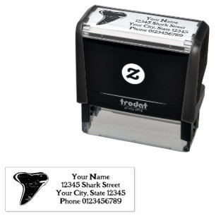 Shark Tooth logo aangepast retouradres Zelfinktende Stempel