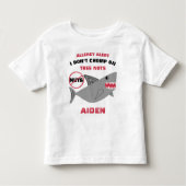 Shark Tree Nut Allergy Alert Gepersonaliseerde Jon Kinder Shirts (Voorkant)