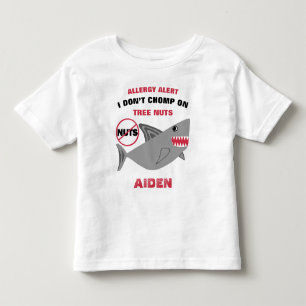 Shark Tree Nut Allergy Alert Gepersonaliseerde Jon Kinder Shirts