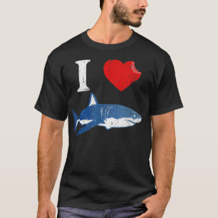 Shark Tshirt, ik hou van Shirt van haaien, Shark L