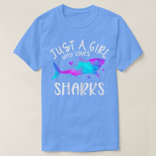 Shark Tshirt, Shark Lover Tshirt, Girls Funny Shar T-shirt (Design voorkant)