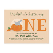 Shark Turing One Pumpkin First Birthday