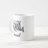 Shark Typography Cool Ocean Personalised Animal Koffiemok (Voorkant links)