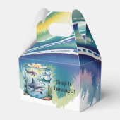 Shark Under The Zee Boy Verjaardag Bedankdoosjes (Voorkant Zijde)