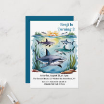 Shark Under The Zee Boy Verjaardag