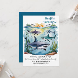 Shark Under The Zee Boy Verjaardag Kaart