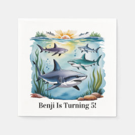 Shark Under The Zee Boy Verjaardag Servet
