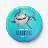 Shark under the Zee verjaardagsfeestje Papieren Bordje (Voorkant)