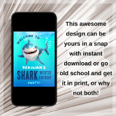 Shark under the Zee Verjaardagsfeestje Welkom Poster