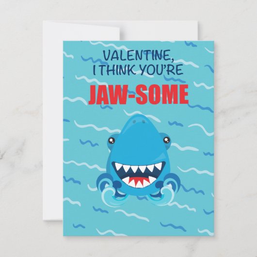 shark Valentijnsdag card Feestdagenkaart (Voorkant)