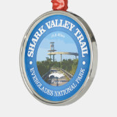 Shark Valley (fietsen c) Metalen Ornament (Links)