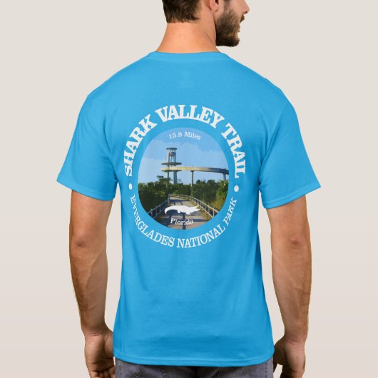 Shark Valley (fietsen c) T-shirt (Achterkant)